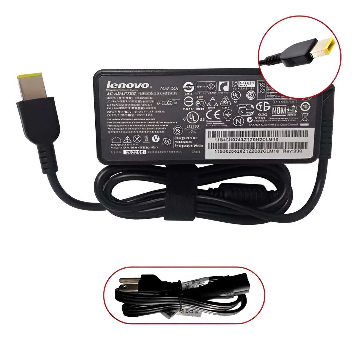D_861617-MLC94259310272_102025-F.jpg Cargador Lenovo Original Punta Cuadrada 65w 20v 3.25a - Imagen 1