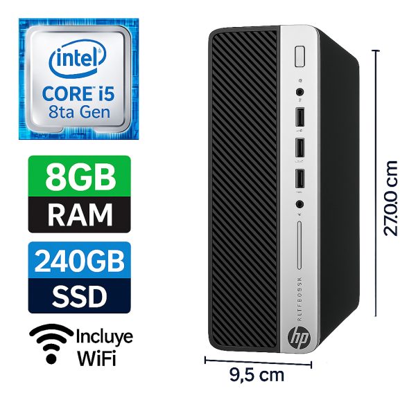 Computador De Escritorio Hp Intel Core I5 8va Gen 8gb 240gb wifi