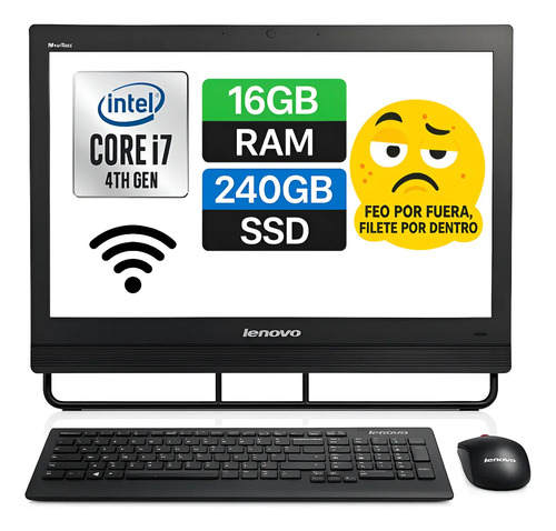 D_603850-MLC92548452184_092025-O.jpg All In One I7 4ta Lenovo M93z 16gb 240gb Ssd Wifi, Feo - Imagen 1