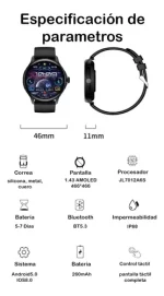 Smartwatch Valdus Vs15 Pro Amoled 1.43 Acero Ip68 - Imagen 7