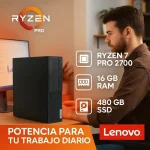 Pc Semi Gamer Ryzen 7 Pro Amd 16 Gb 480 Ssd + Monitor 24 - Imagen 4