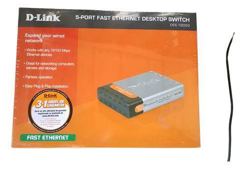 D_881600-MLC83949845972_042025-O.jpg Switch D-link Des-1005d 5 Puertos Fast Ethernet Compacto - Imagen 1
