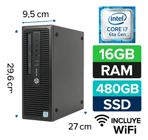 Computador Hp Pequeño Core I7 6ta Gen 16gb 480gb Ssd Wifi