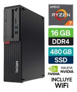 Lenovo Desktop Amd Ryzen 7 16gb 480gb Ssd Wifi