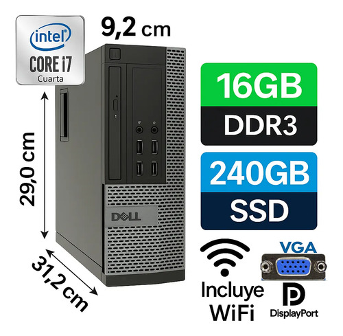 D_908008-MLC92319296867_092025-O.jpg Computador Dell Intel Core I7 Cuarta 16gb Ddr3, 240 Ssd Wifi - Imagen 1